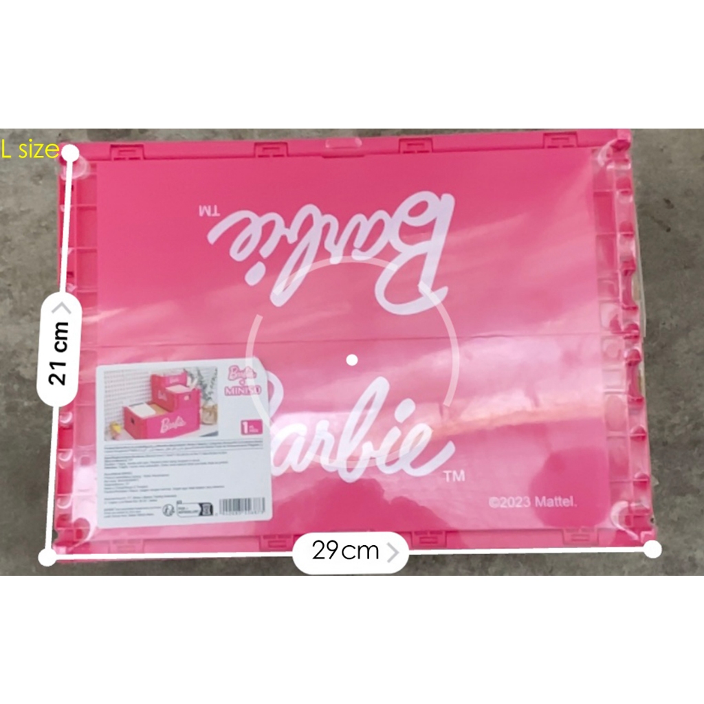 LIMITED MINISO BARBIE BOX ORGANIZER KOTAK PENYIMPANAN KOTAK PENYIMPANAN SERBAGUNA LIPAT TEMPAT