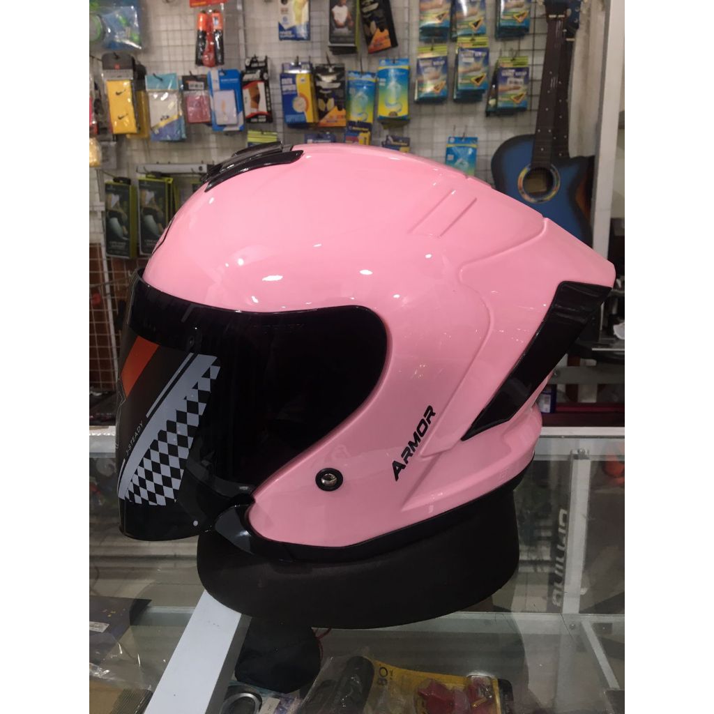 HELM JS ARMOR PINK MAGENTA || HELM HALFFACE JS ARMOR