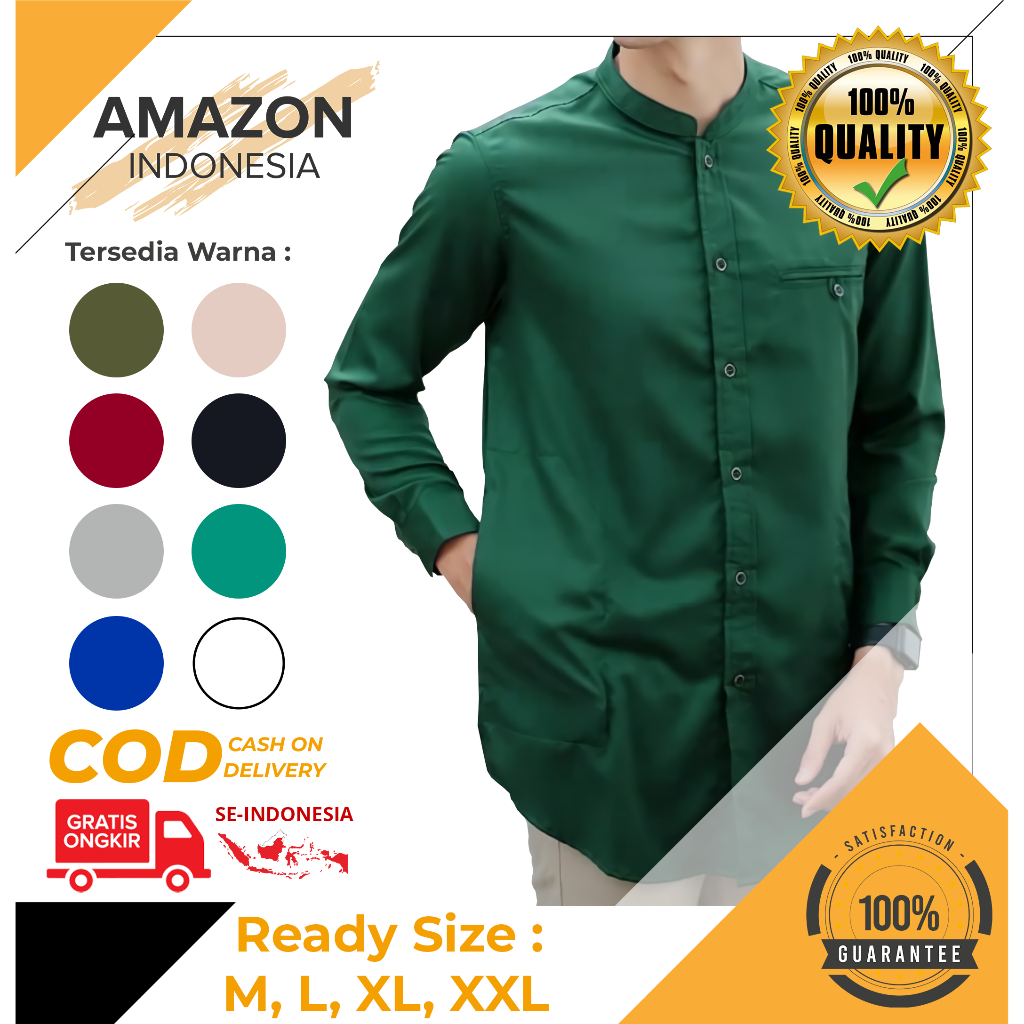 BEST SELLER  Baju Kemeja  Koko Pria Dewasa Terbaru Model Arto Variasi Warna Tosca Bahan Premium Baju Muslim Atasan Pria Murah Bagus Pakaian Kasual