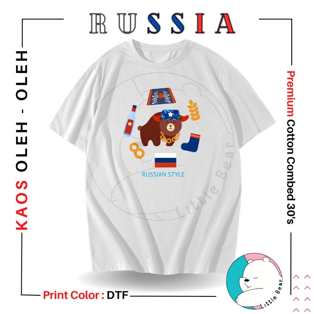 Littlebear KAOS SOUVENIR RUSIA BAJU OLEH-OLEH TYPE 12