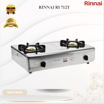 Kompor Gas Rinnai 2 Tungku RI 712T Termurah/RI-712T/RI 712T/RI712T/Kompor Gas Rinnai 2 Tungku