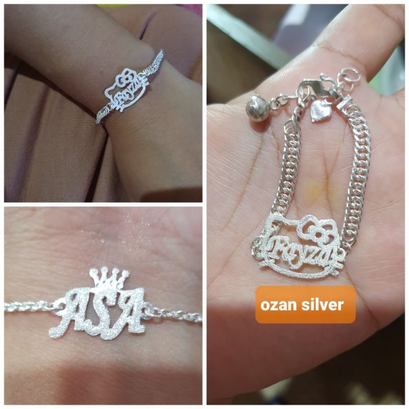 Gelang Nama Perak cantik