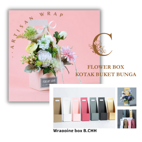 

Single Flower Box - Kotak Bunga - Box Bunga - Bloombox - Rose Bag - Kantong Buket Bunga - Kantung Flower Bouquet Bloom Box