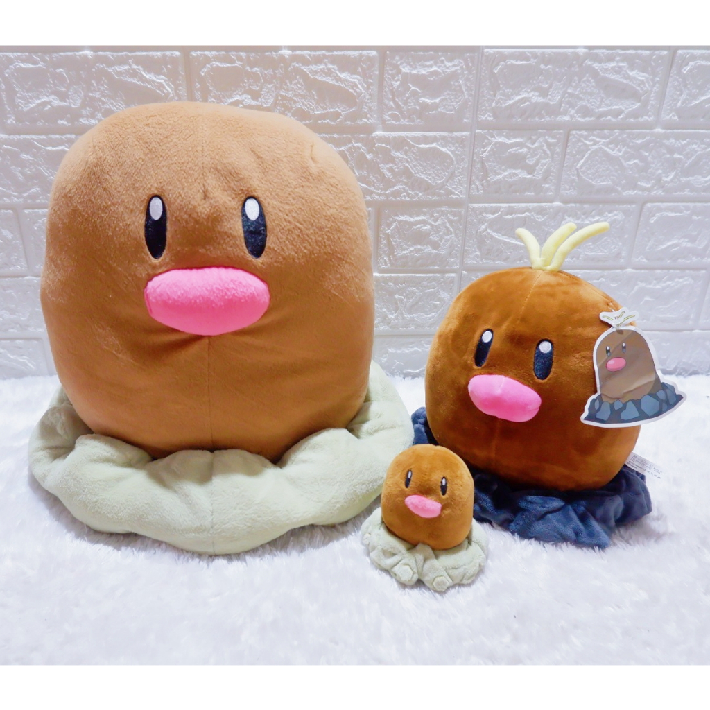 Boneka Pokemon Alolan Diglett Diglet Ori Jumbo Banpresto Poke fit Nintendo