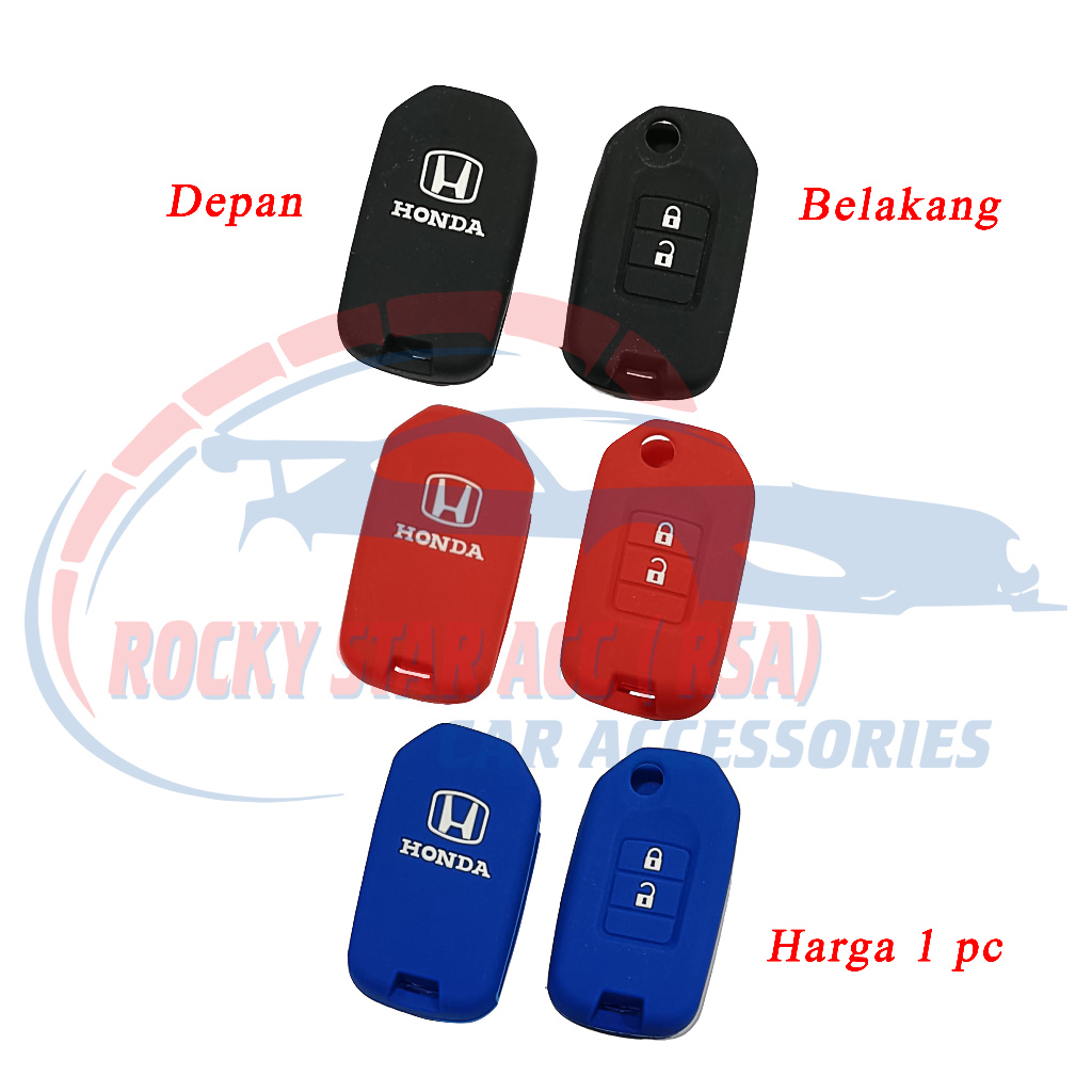 Silikon Kunci Remote Lipat Flip Key Honda CRV HRV Jazz 2 Tombol