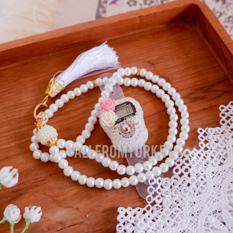 Tasbih Mahar Nikah Mewah | Tasbih Digital Tasbih Mutiara Turki | Tasbih Eksklusif
