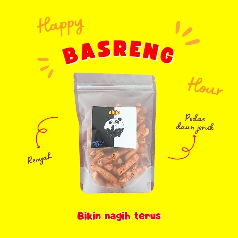 

Cemilan Basreng pedas daun jeruk gurih dan enak berat 140 gram