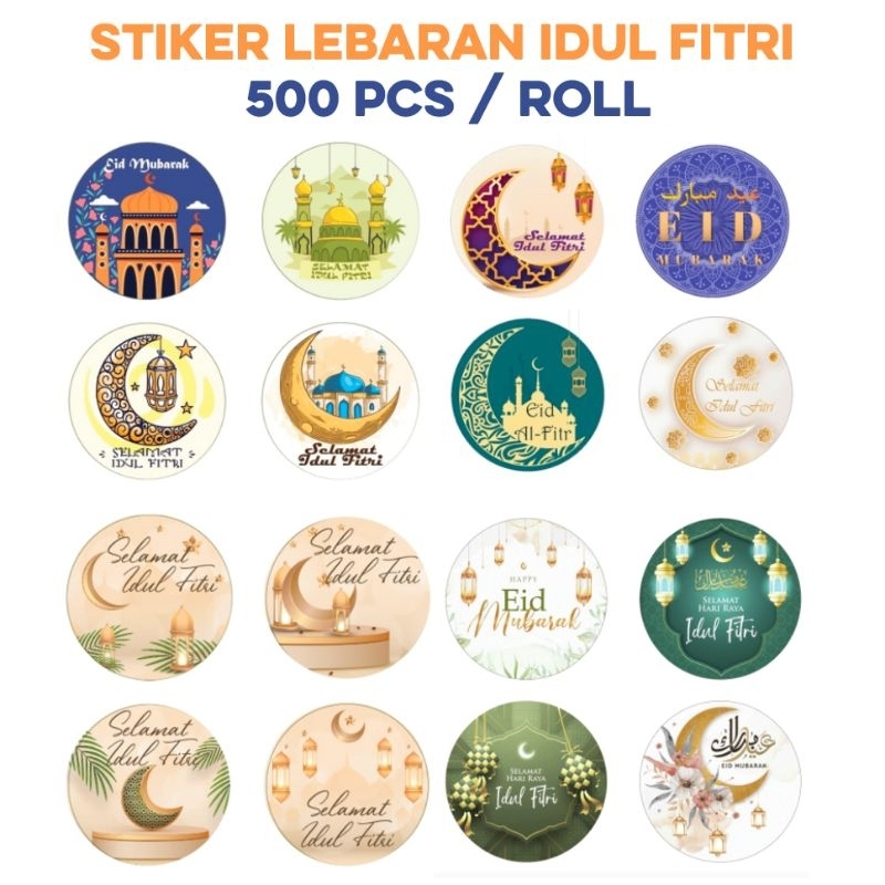 

STIKER Label Roll 500 Pcs Spesial Lebaran Idul Fitri/ Ied Mubarak