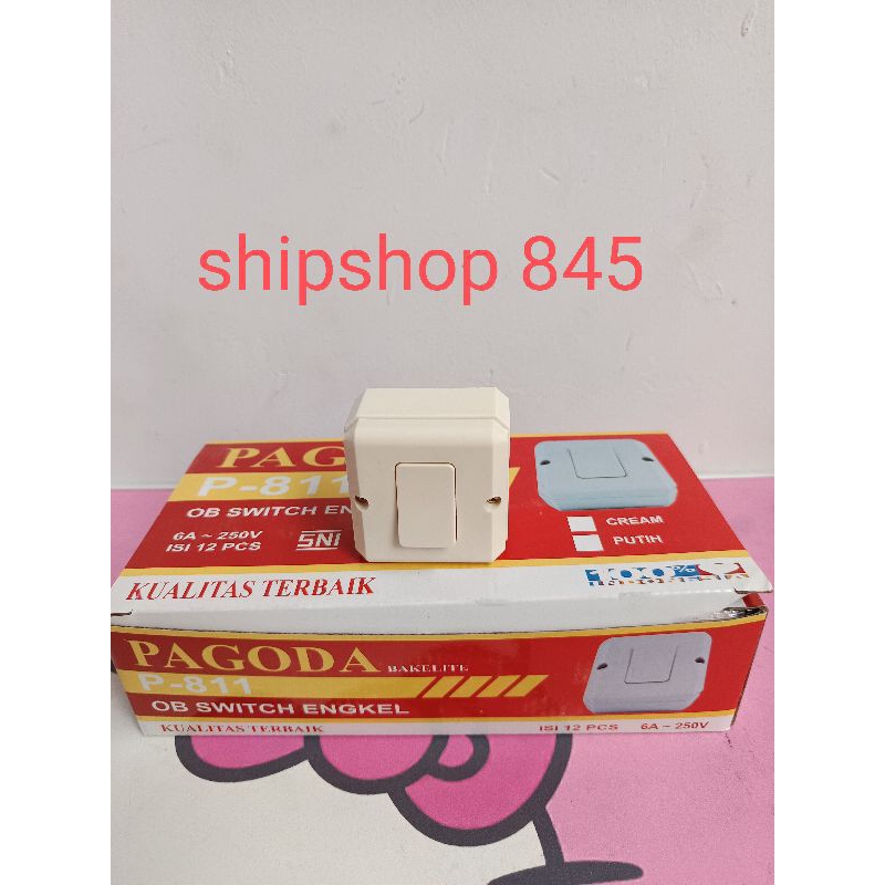 SAKLAR ENGKEL OB PEMASANGAN TEMPEL PAGODA saklar murah