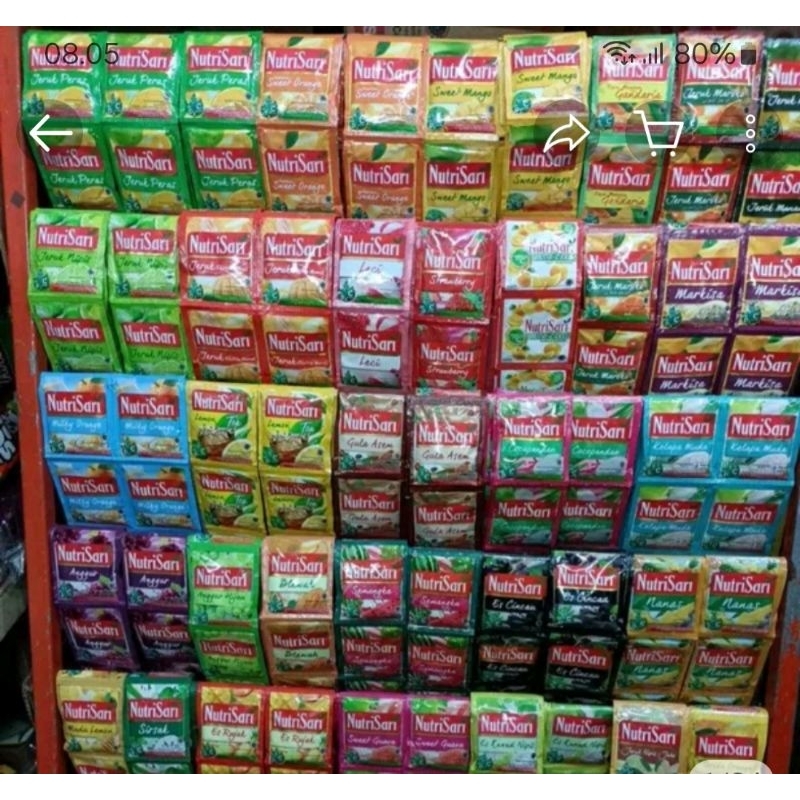 

nutrisari dengan farian rasa 1 renceng isi 10pcs