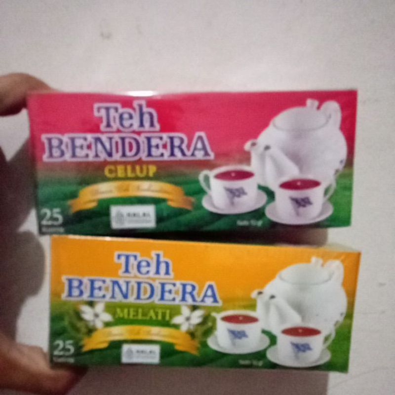 

Teh celup bendera isi 25 kantong berat 50gr original dan melati