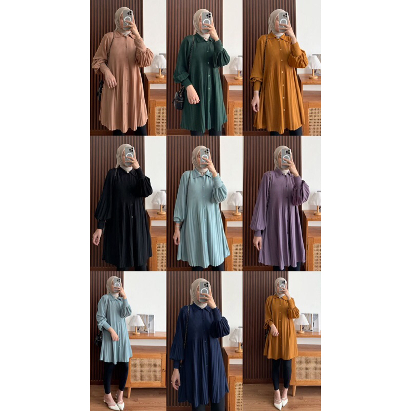 LAURA TUNIK PLISKET / TUNIK MURAH / Tunik plisket