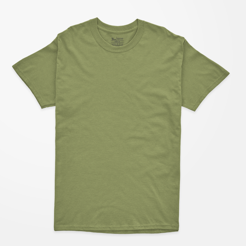 Blank T-shirt Olive Green (Kaos Polos Olive Green Lengan Pendek)