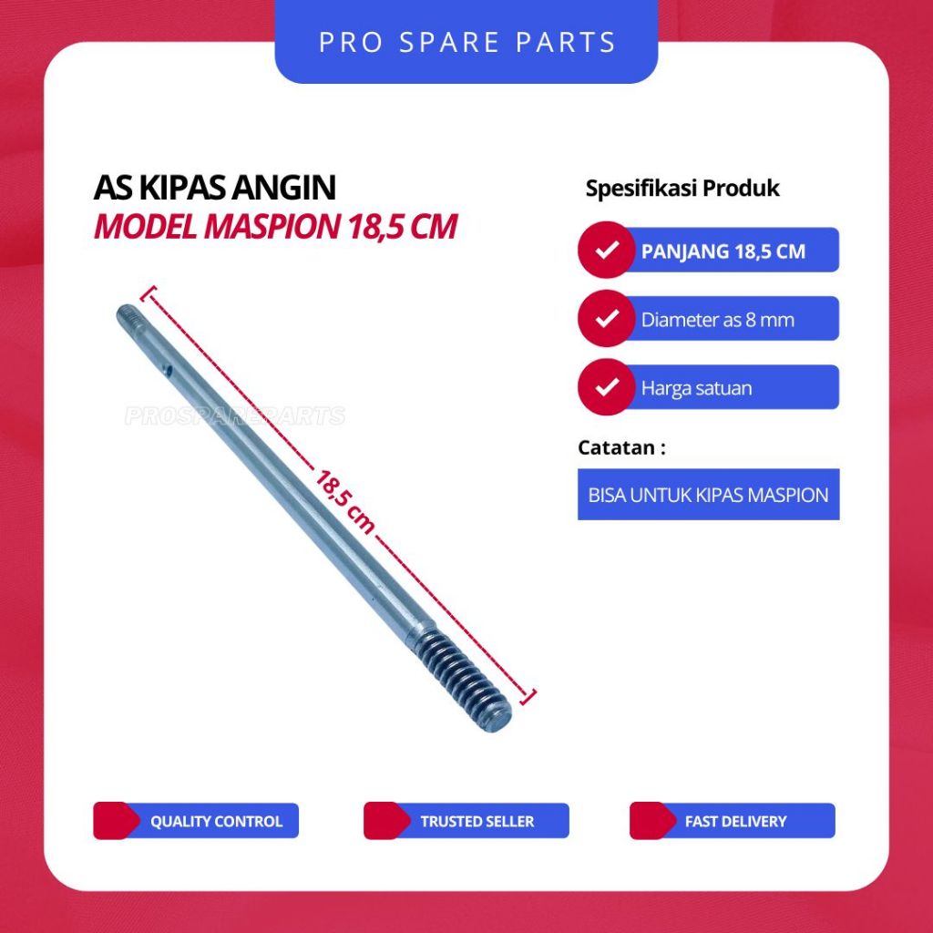 AS Model Maspion 18,5 cm - As Dinamo Kipas Angin Model Maspion - As Model Kipas Angin Maspion