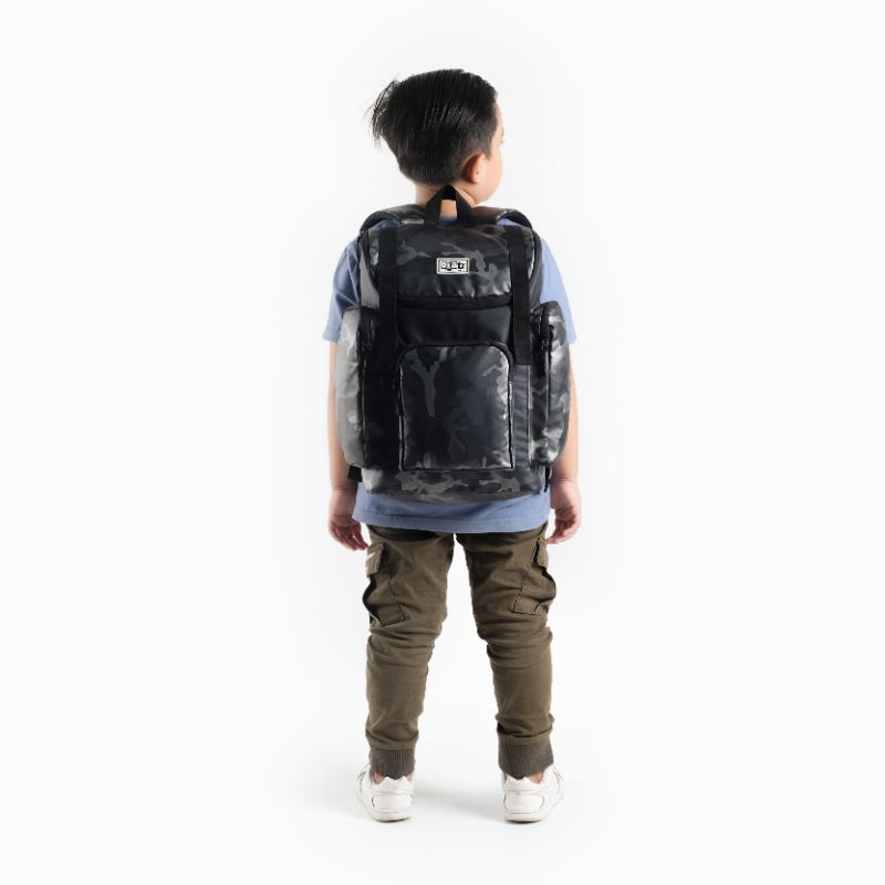 OKATZ LABBY LORENG CAMO SILVER WATERPROOF_Tas ransel sekolah sd anak laki laki  waterproof (gratis d