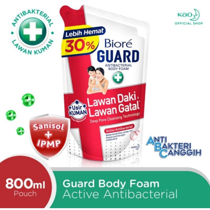 Biore Guard Active AntiBacterial 800ml sabun mandi cair