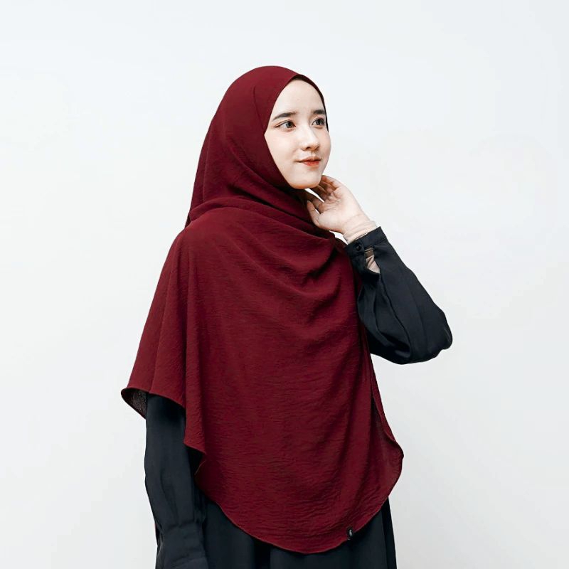 Pashmina Yasmin Malay Crinkle Airflow Polos Jumbo