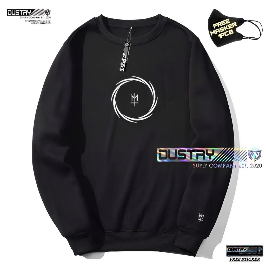 Jaket Sweater Crewneck Pria Distro Crenek MATERNAL DISASTER Unisex Cewek Cowok Jumbo Original Kekini