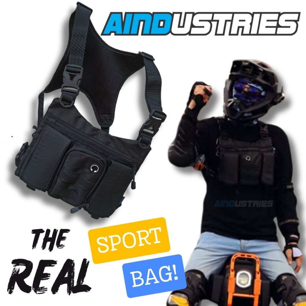 Tas Selempang Dada Olahraga Tactical Bersepeda Jogging Gadget Pria dan Wanita