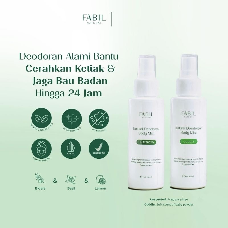 Natural Deodorant Body Mist Fabil Natural Deo Spray Fabil