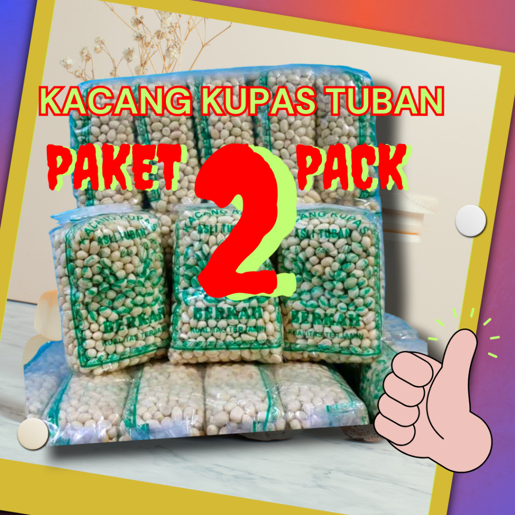 

PAKET 2 PACK KACANG KUPAS TUBAN asli 2 X 340 gr