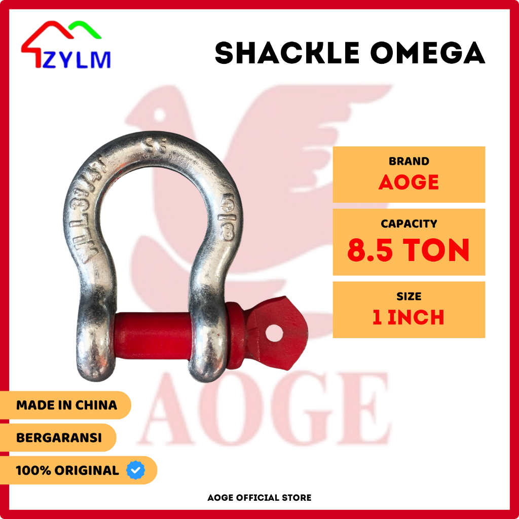 AOGE Shackle Omega 8.5 Ton 1"