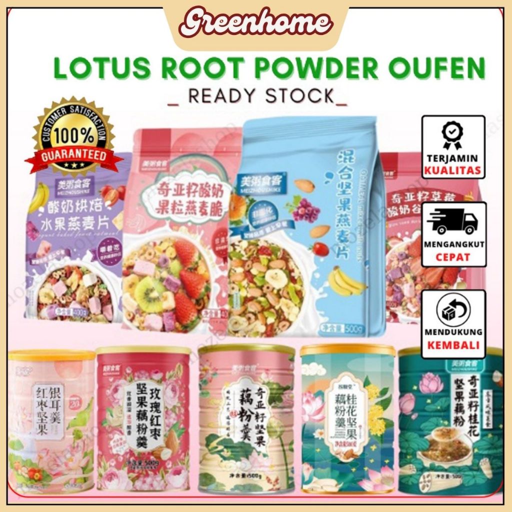 

Oufen Lotus Root Powder Makanan Diet Healthy Food Bubuk Akar Teratai Collagen Ou fen Meizou Chia Seed Cereal greenhome2023