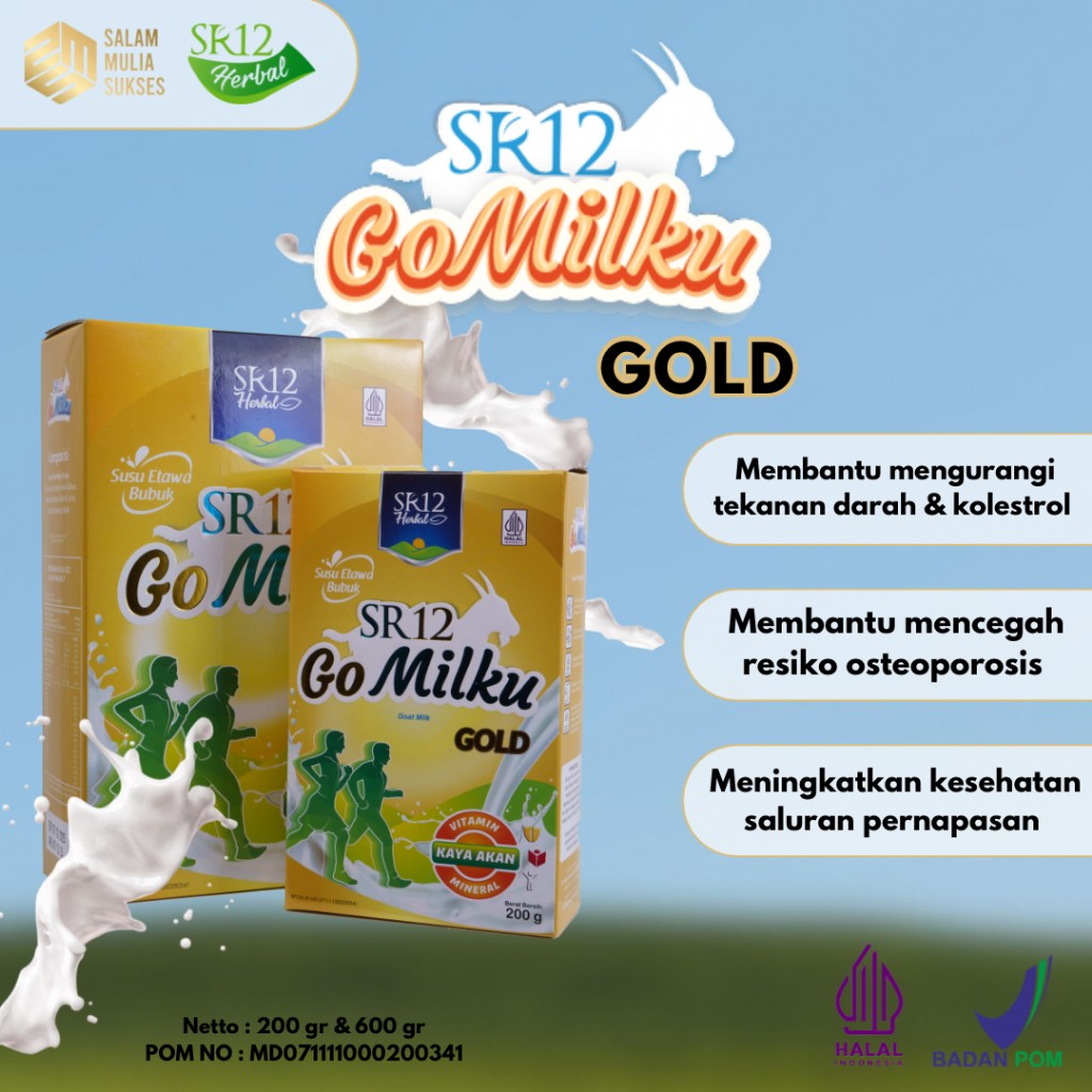 

Gomilku Gold SR12 Susu Kambing Etawa TANPA GULA Rendah Lemak Tinggi Kalsium Bebas Gula HALAL BPOM