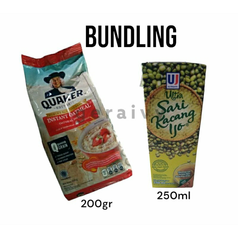 

[Bundling] Quaker Oat & Ultra Sari Kacang Ijo