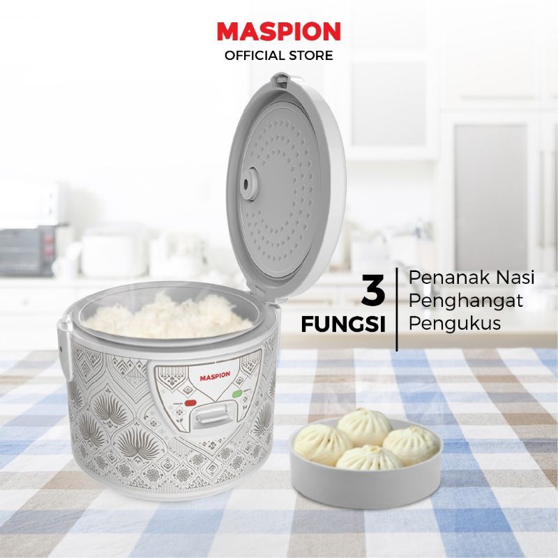 MASPION Rice Cooker Magic Com 1.8 Liter Batik Pandan Anti Lengket MRJ-1838 Original