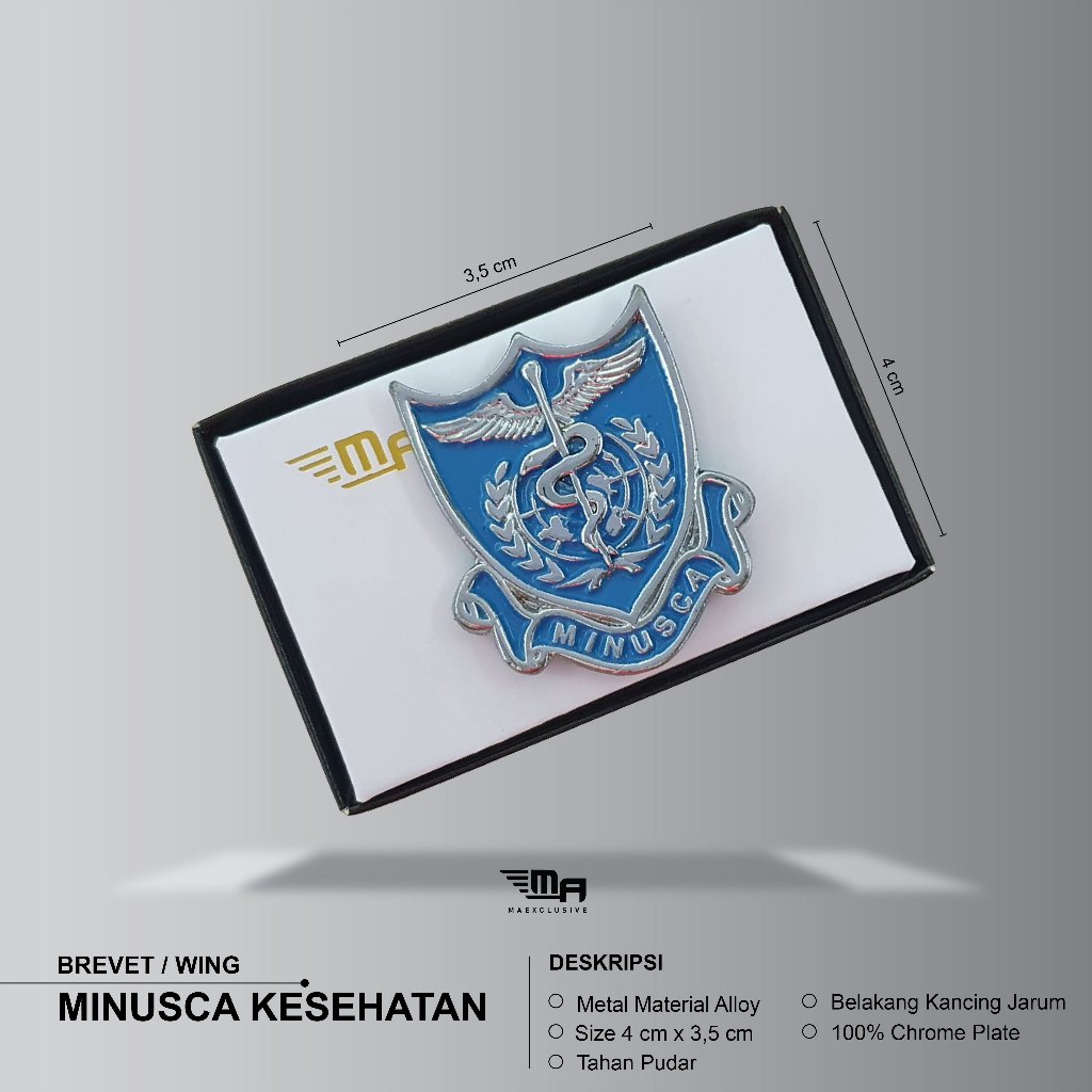 WING MINUSCA KESEHATAN BREVET BRIVET MINUSCA KESEHATAN PIN