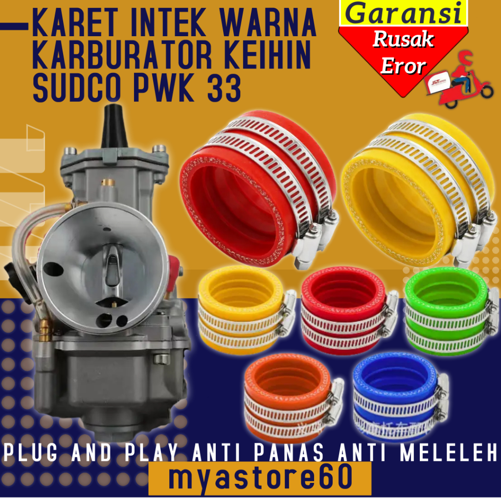 Karet Intek Manipul Manipol Karbu PWK 33 PWK33 Manipol Intek Intex Sambungan Karburator Carburator P