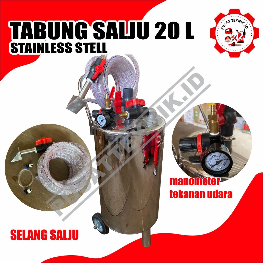 TABUNG SALJU SNOW WASH MOBIL DAN MOTOR 20 LITER STAINLESS