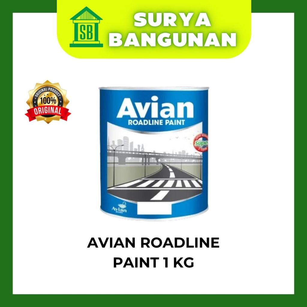 Cat Avian Roadline Jalanan Marka Jalan Beton Aspal  /Cat Lantai Parkiran / Cat Lantai Epoxy / Cat Ko