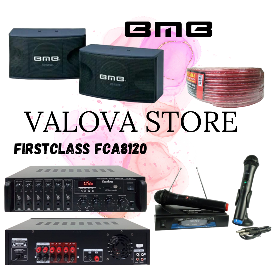 Paket karaoke 8 bmb cs450v + ampli Firstclass Fca8120 Paket Karaoke BMB Original