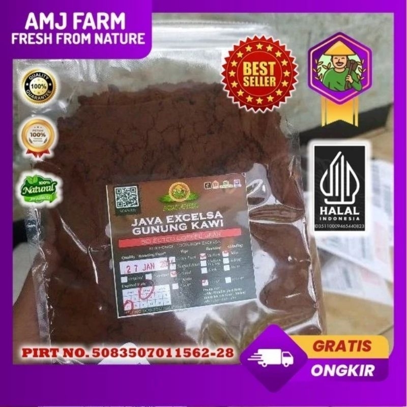 

Kopi Bubuk Murni EXCELSA Gunung Kawi 250 gram Kopi NANGKA / ALISA / ARSISA / LIBERICA AMJ FARM