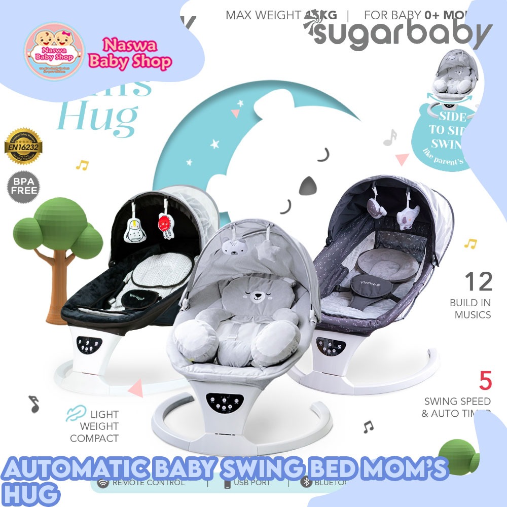 Sugar Baby Moms Hug Automatic Baby Swing Bed Bouncer Bayi