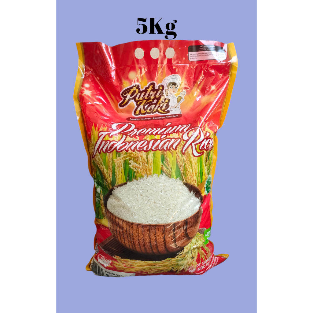 

beras putri koki kemasan 5kg (merah) premium indonesian rice