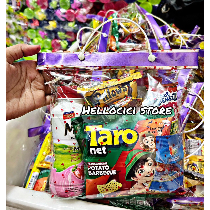 FREE STIKER SNACK BINGKISAN ULANG TAHUN KEMASAN HAMPERS