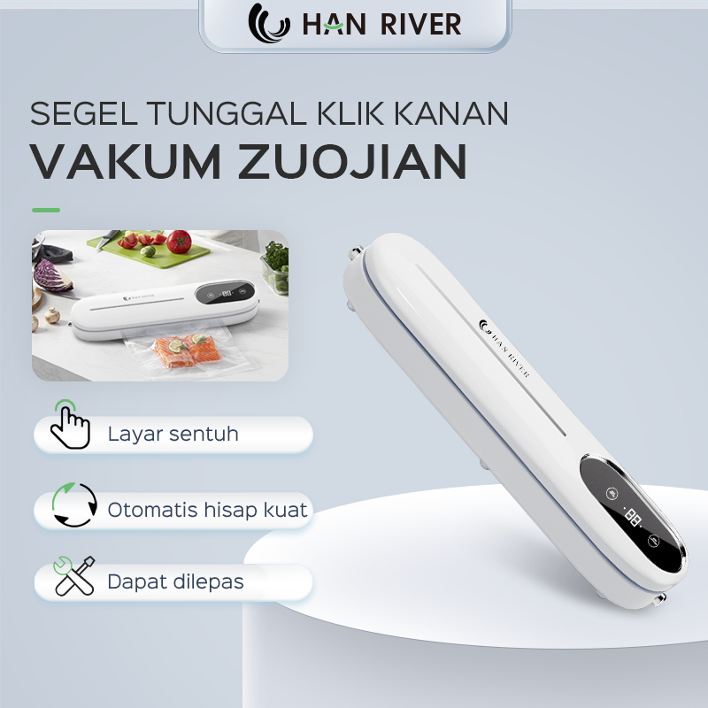 HAN RIVER Vacuum Sealer Food Mesin Pengemas Fresh Makanan Food Packing Machine Alat Vacum Makanan Frozen HRFKJ01