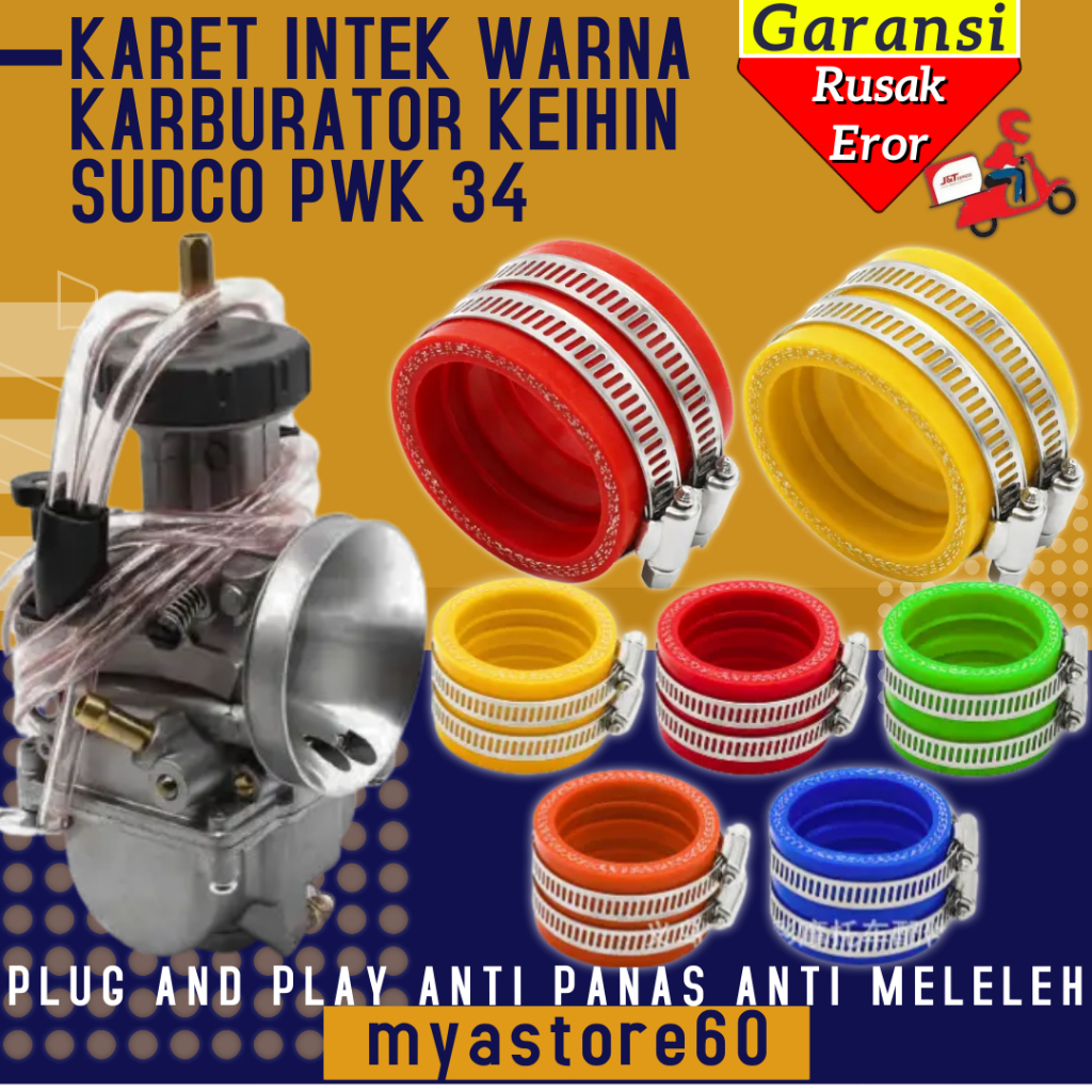 Karet Intek Manipul Manipol Karbu PWK 34 PWK34 Manipol Intek Intex Sambungan Karburator Carburator P