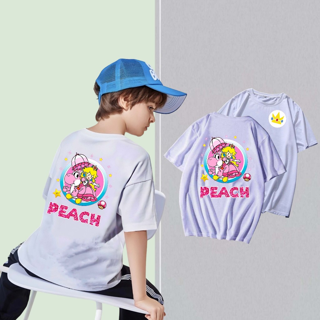 Baju/kaos anak PRINCESS PEACH bahan premium