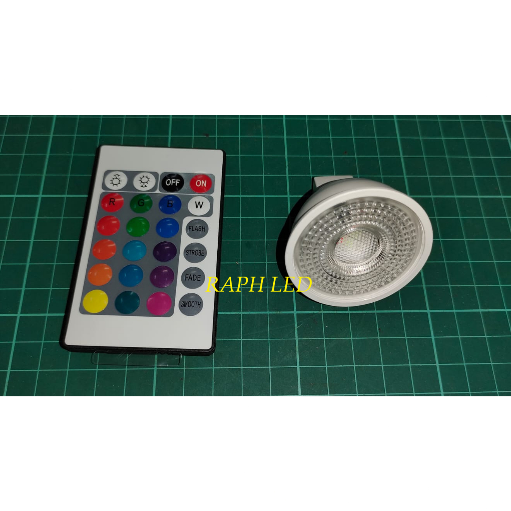 Lampu LED MR16 6W RGB 220V AC LED Halogen Multicolor Tusuk