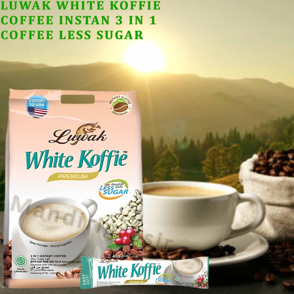 

Coffee Instan 3in1 * Luwak White Koffie * Coffee Less Sugar * 361gr