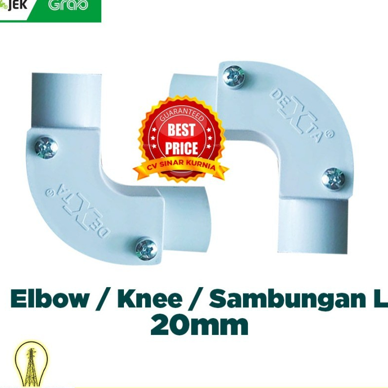 Elbow pipa pvc 20 mm / sambungan pipa knee L / L-Bow KNEE BAUT SIKU