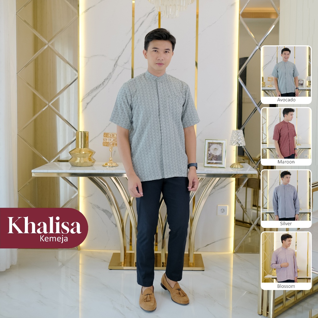 Kemeja Khalisa Premium Lengan Pendek Family Set