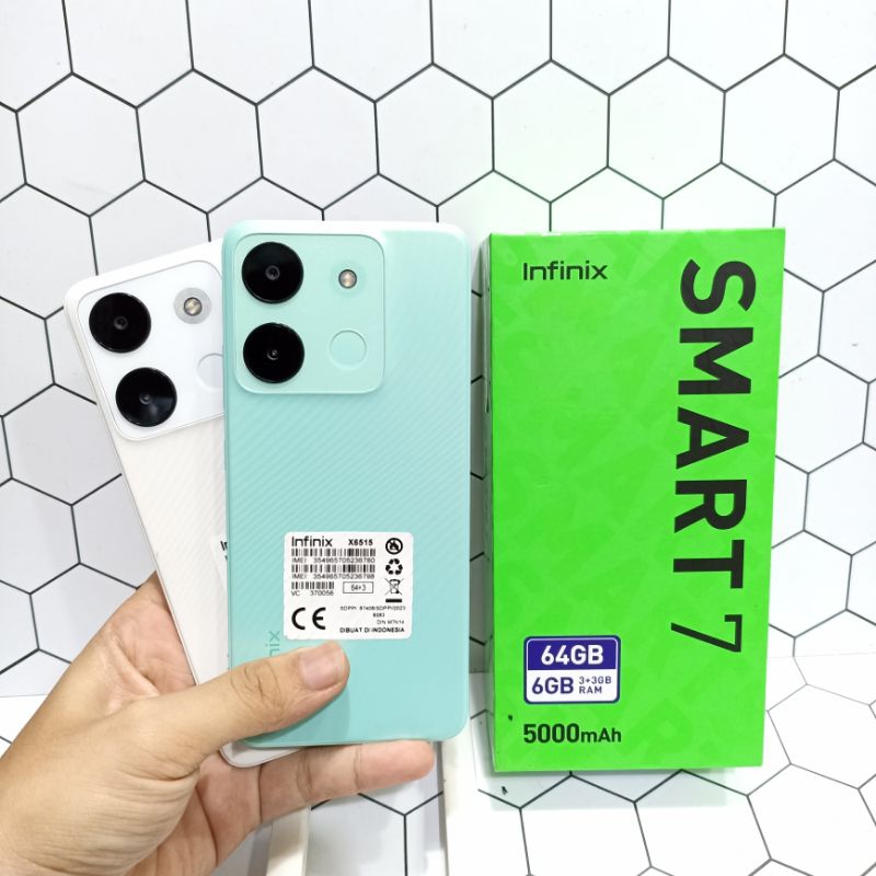 Infinix Smart 7 3/64GB Hp Second Bekas Fullset
