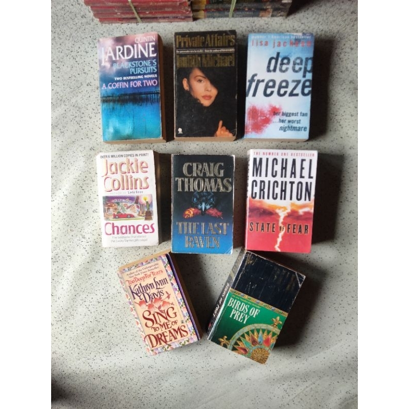 Novel: BLACKSTONE'S PERSUIT, FRIVATE AFFAIRS, DEEP FREEZE, CHANCES, SING To ME Of DREAMS, STATE of F