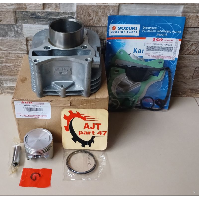 Blok Cylinder Seher Set Komplit Suzuki Spin Spin 125 Skywave 125 Skydrive 125 Ori