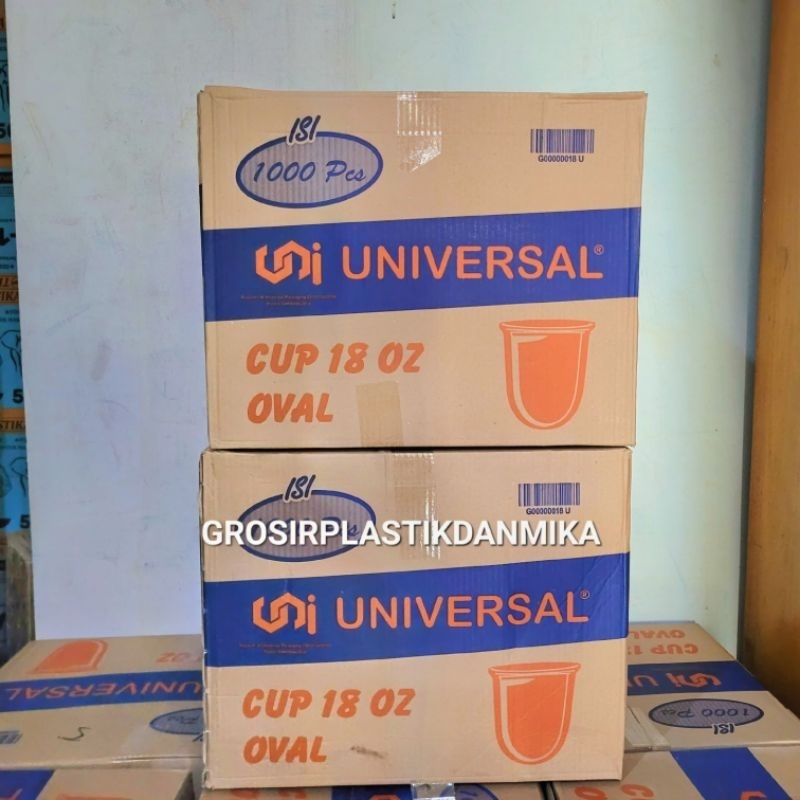

2Xbtygneal Sakha Snack ) [ / Cargo ] Gelas Plastik 18 Oz Oval Universal Isi 1000 Pcs